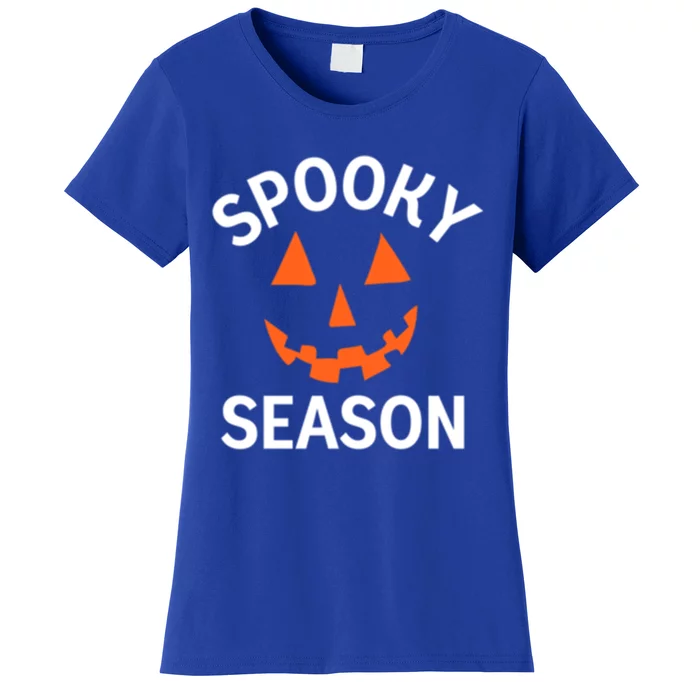 Halloween Pumpkin SpookySeason Design Funny Gift Women's T-Shirt