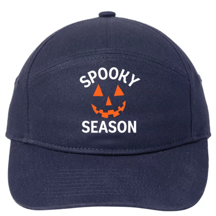 Halloween Pumpkin SpookySeason Design Funny Gift 7-Panel Snapback Hat