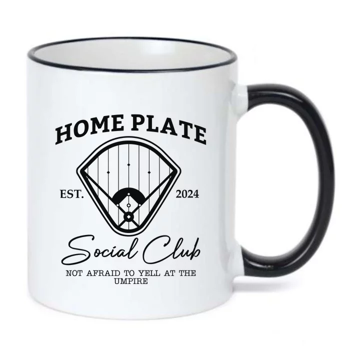 Home Plate Social Club Baseball Mom Black Color Changing Mug