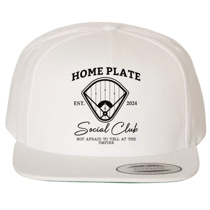 Home Plate Social Club Baseball Mom Wool Snapback Cap