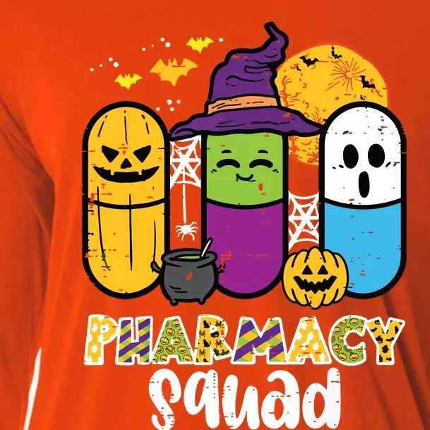 Halloween Pharmacy Squad Pills Costume Pharmacist Women Cooling Performance Long Sleeve Crew