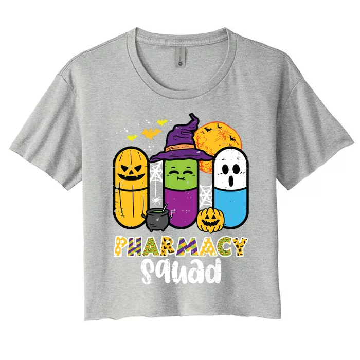 Halloween Pharmacy Squad Pills Costume Pharmacist Women Women's Crop Top Tee