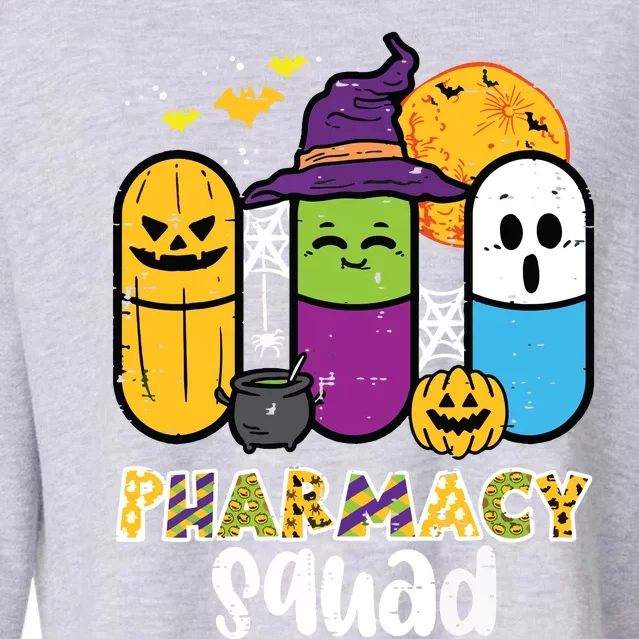 Halloween Pharmacy Squad Pills Costume Pharmacist Women Cropped Pullover Crew