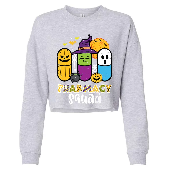 Halloween Pharmacy Squad Pills Costume Pharmacist Women Cropped Pullover Crew