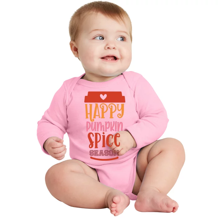 Happy Pumpkin Spice Season Baby Long Sleeve Bodysuit