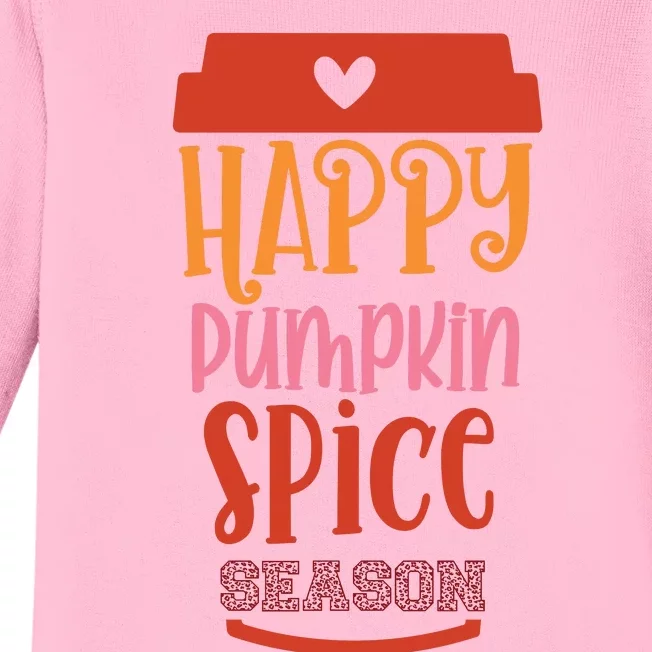 Happy Pumpkin Spice Season Baby Long Sleeve Bodysuit