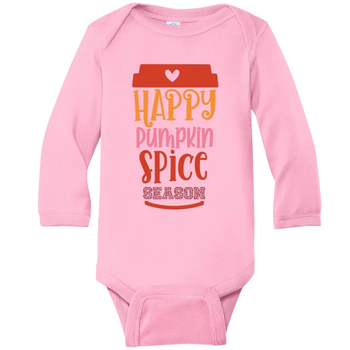 Happy Pumpkin Spice Season Baby Long Sleeve Bodysuit