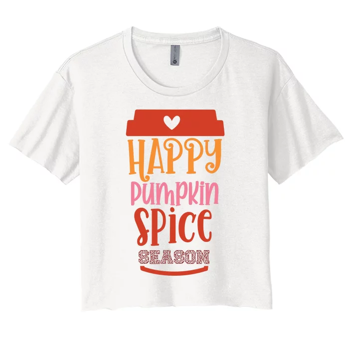 Happy Pumpkin Spice Season Women's Crop Top Tee