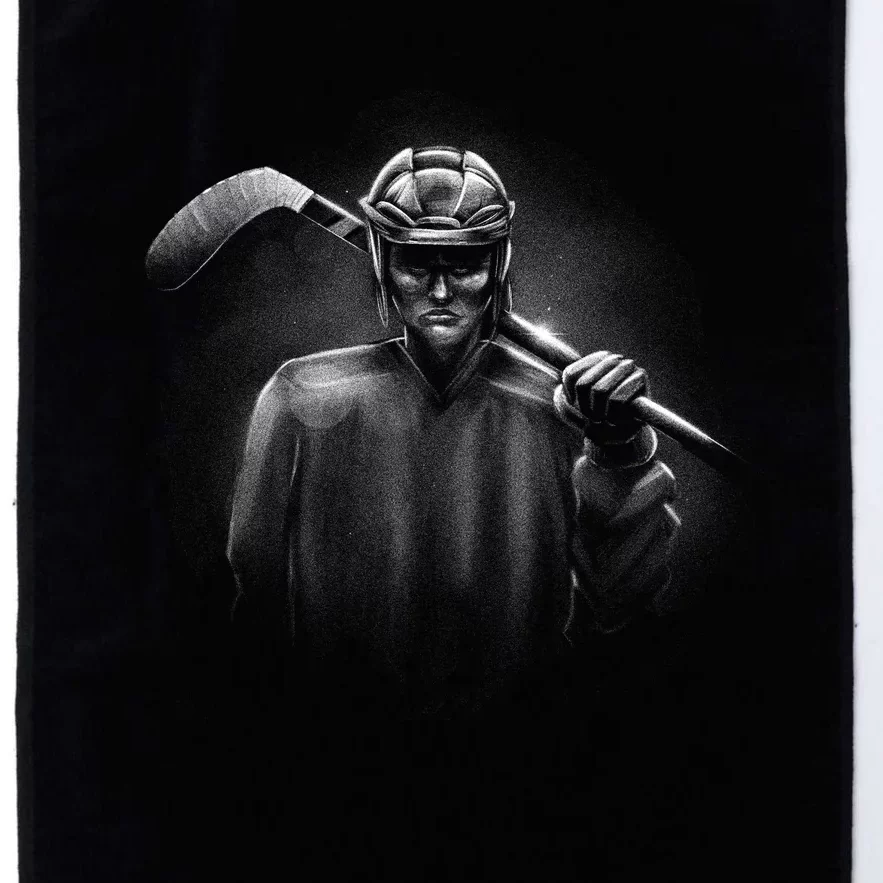 Hockey Player Sketch Platinum Collection Golf Towel