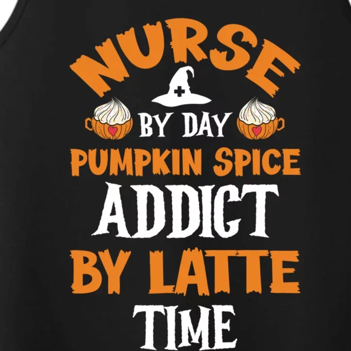 Halloween Pumpkin Spice Latte Nurse Coffee Lover Gift Performance Tank