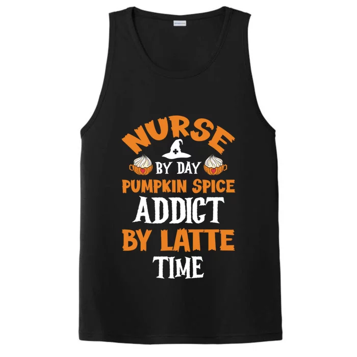 Halloween Pumpkin Spice Latte Nurse Coffee Lover Gift Performance Tank