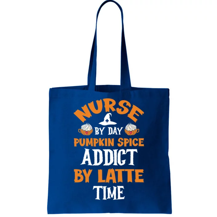 Halloween Pumpkin Spice Latte Nurse Coffee Lover Gift Tote Bag