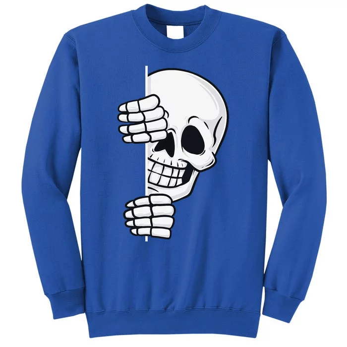 Halloween Peeking Skeleton Scary Sweatshirt