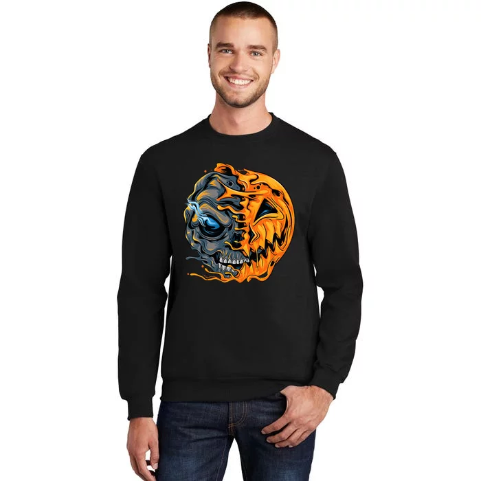 Halloween Pumpkin Skull Sweatshirt