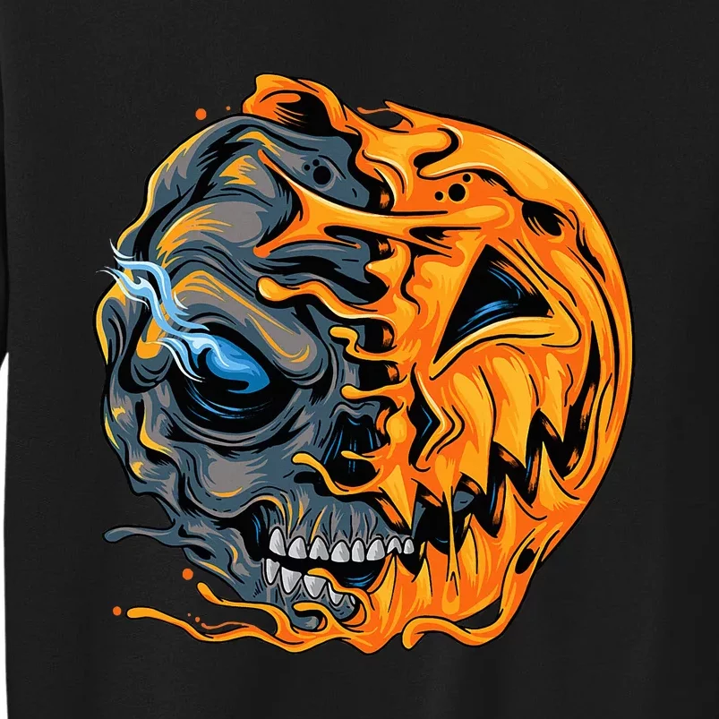 Halloween Pumpkin Skull Sweatshirt