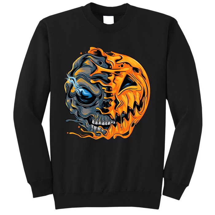 Halloween Pumpkin Skull Sweatshirt