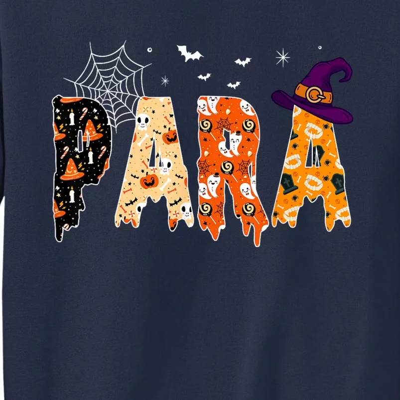 Halloween Para Spooky Paraprofessional Cute Ghost Teacher Sweatshirt