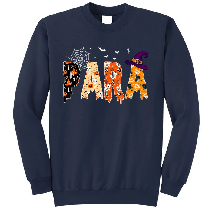 Halloween Para Spooky Paraprofessional Cute Ghost Teacher Sweatshirt