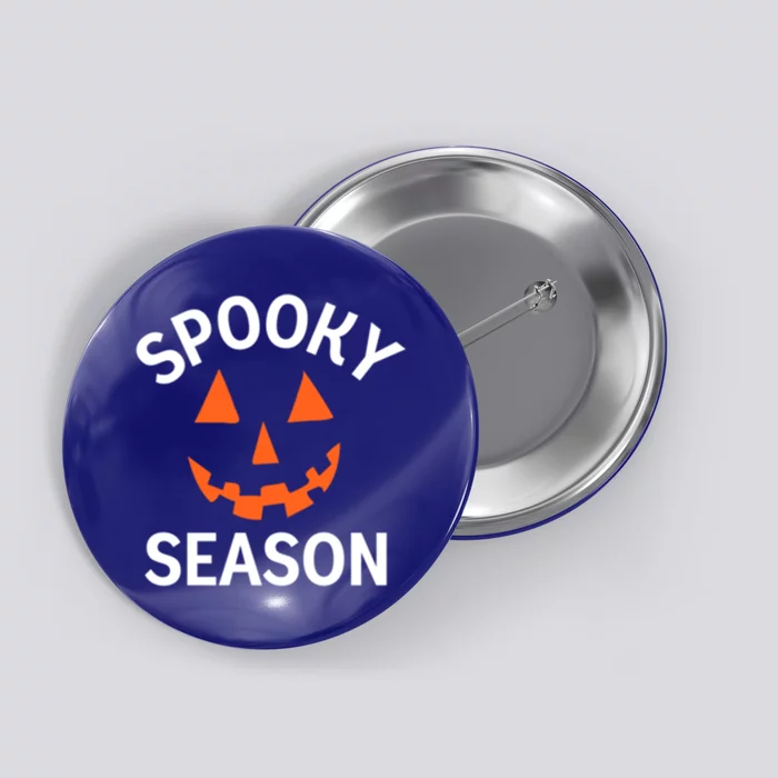 Halloween Pumpkin SpookySeason Design Gift Button