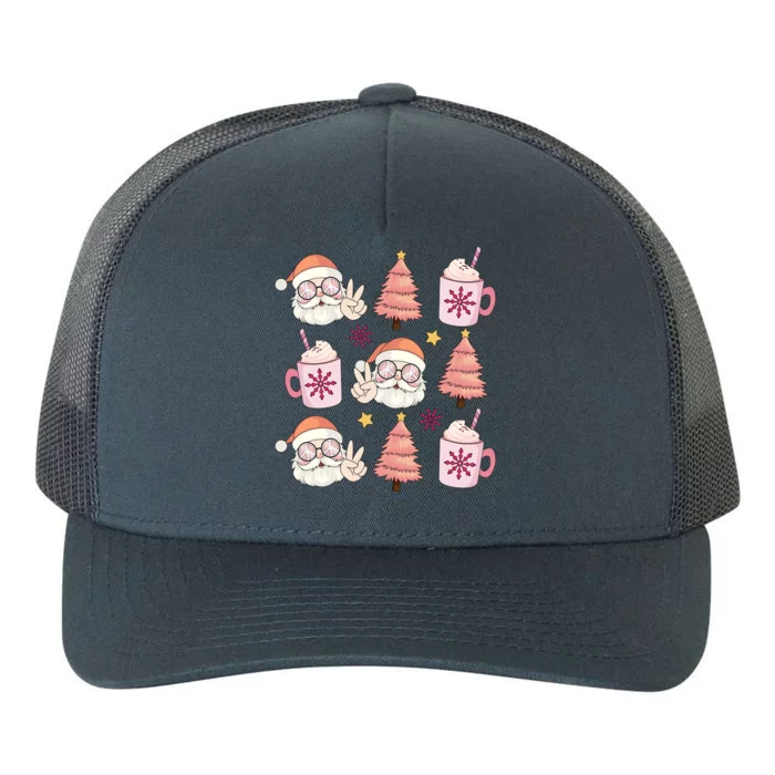 Hippie Peace Santa Christmas Holiday Yupoong Adult 5-Panel Trucker Hat