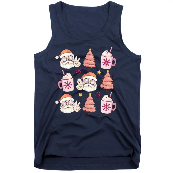 Hippie Peace Santa Christmas Holiday Tank Top