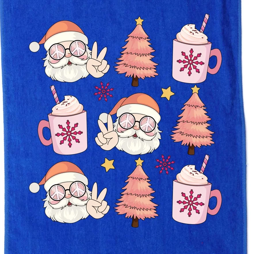 Hippie Peace Santa Christmas Holiday Platinum Collection Golf Towel