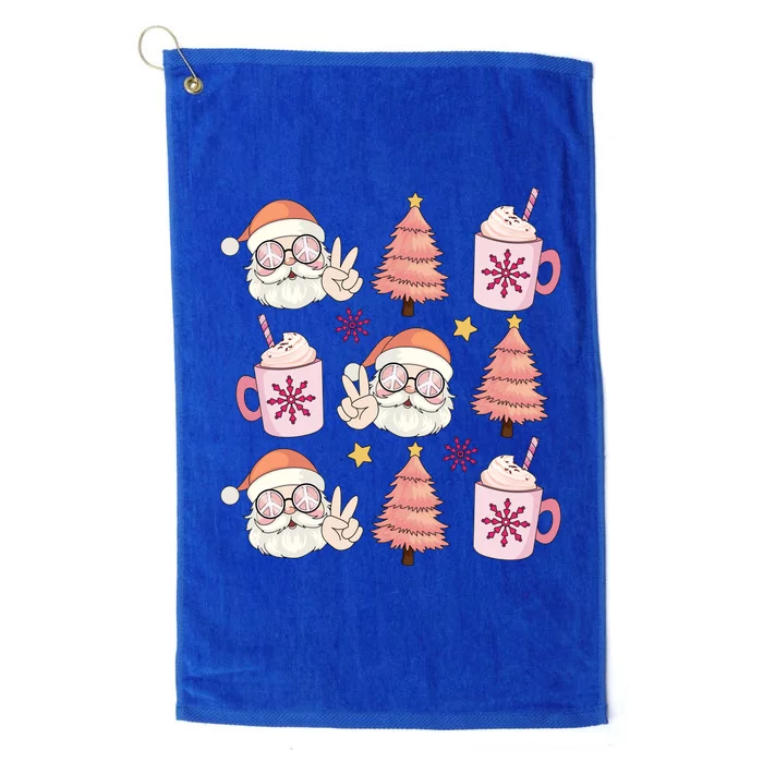 Hippie Peace Santa Christmas Holiday Platinum Collection Golf Towel