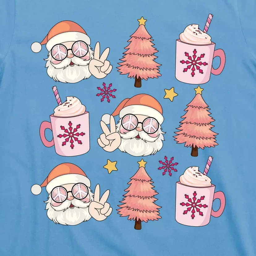 Hippie Peace Santa Christmas Holiday T-Shirt