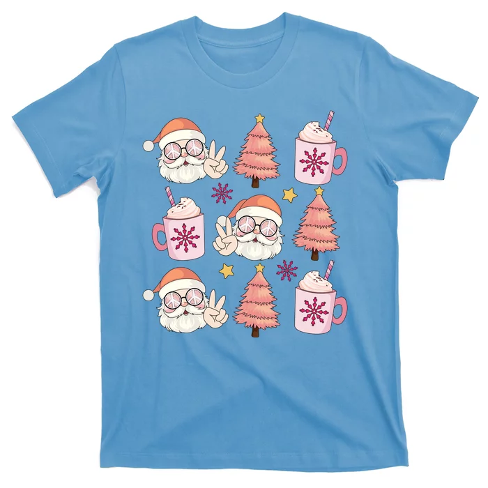 Hippie Peace Santa Christmas Holiday T-Shirt