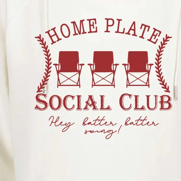 Home Plate Social Club Womens Funnel Neck Pullover Hood