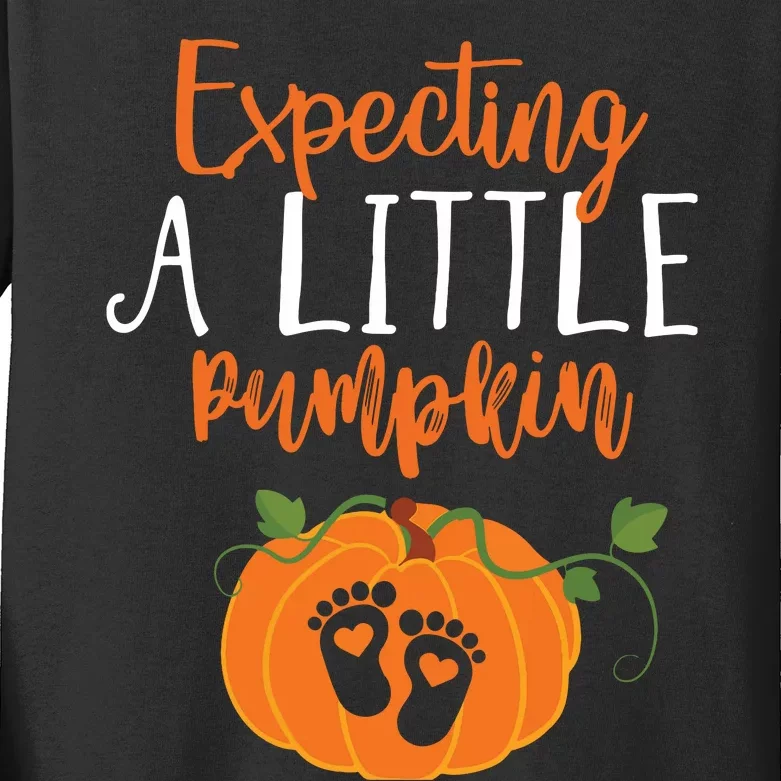 Halloween Pregnancy Shirts Mom To Be Expecting Little Pumpkin Kids Long Sleeve Shirt