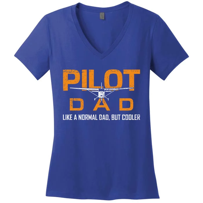 Humor Pilot Saying Aircraft Lover Aviation Legend Airplane Gift Women's V-Neck T-Shirt