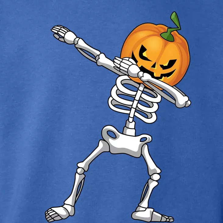 Halloween Pumpkin Skeleton Dabbing Funny Gift Toddler Hoodie