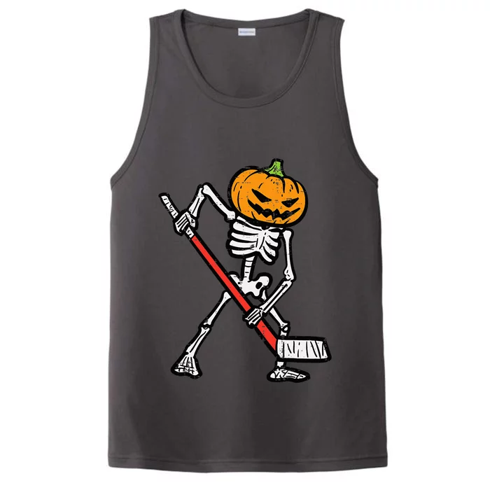 Halloween Pumpkin Skeleton Ice Hockey Costume Performance Tank