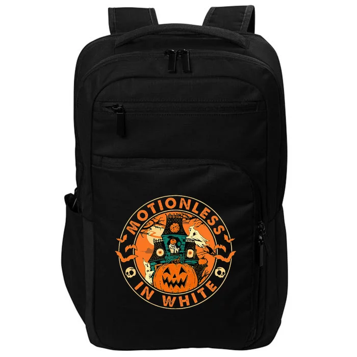 Halloween Pumpkin Scary Funny Motionlesses In White Impact Tech Backpack