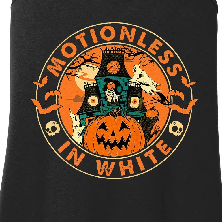 Halloween Pumpkin Scary Funny Motionlesses In White Ladies Essential Tank