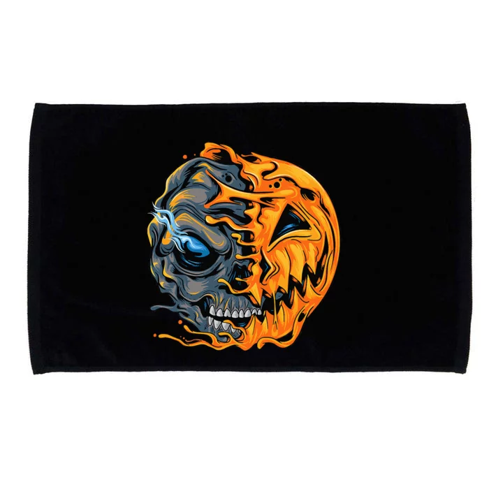 Halloween Pumpkin Skull Microfiber Hand Towel