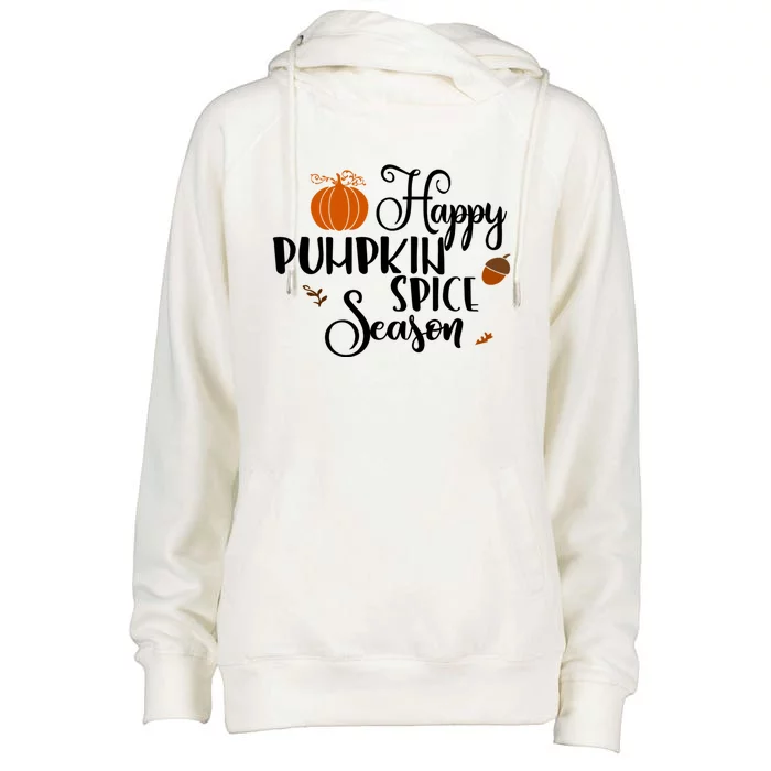 Happy Pumpkin Spice Season Womens Funnel Neck Pullover Hood