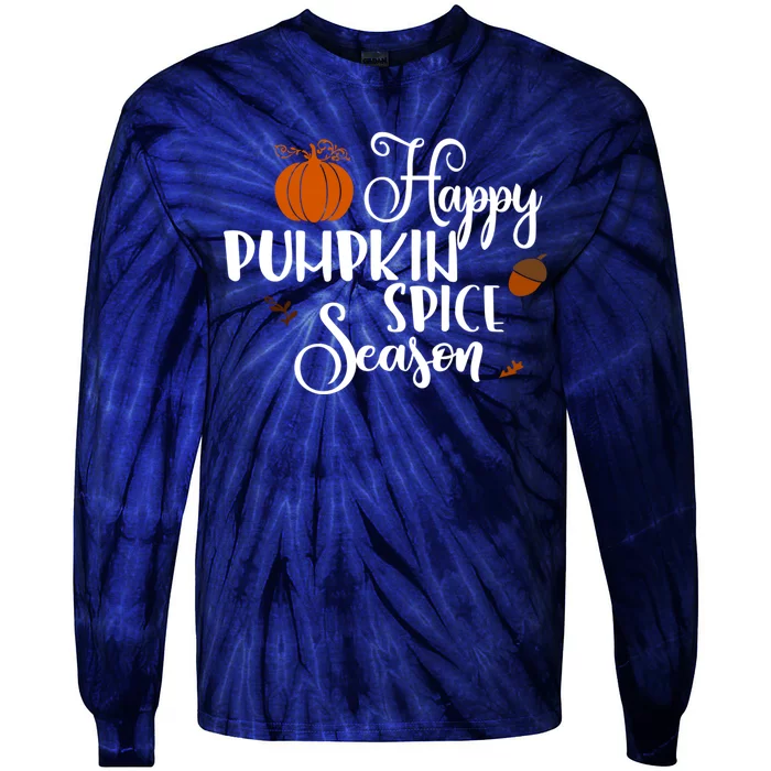 Happy Pumpkin Spice Season Tie-Dye Long Sleeve Shirt