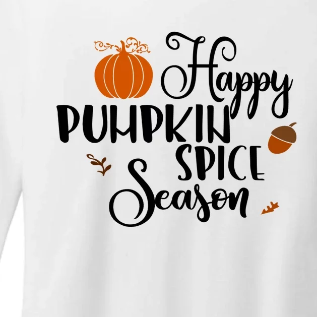 Happy Pumpkin Spice Season Womens CVC Long Sleeve Shirt