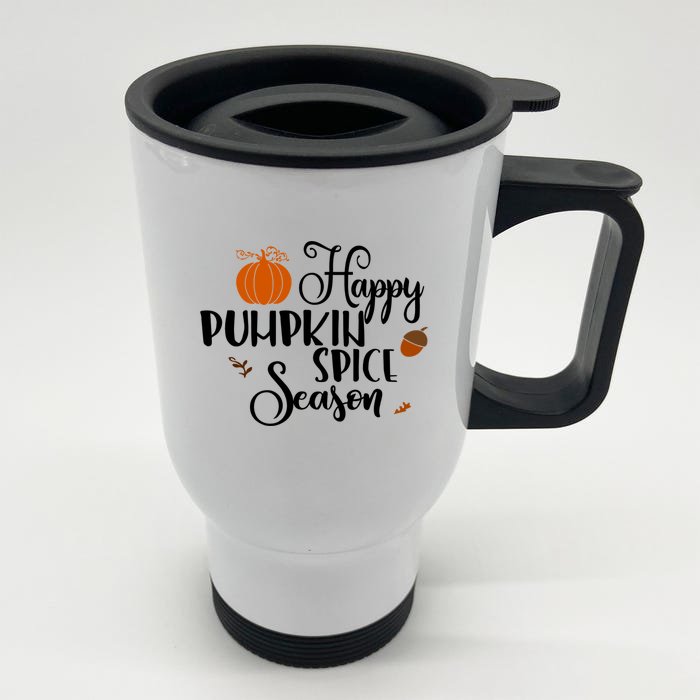 Happy Pumpkin Spice Season Front & Back Stainless Steel Travel Mug