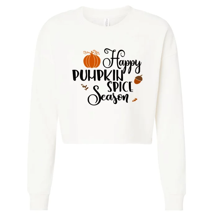 Happy Pumpkin Spice Season Cropped Pullover Crew