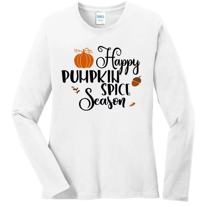 Happy Pumpkin Spice Season Ladies Long Sleeve Shirt