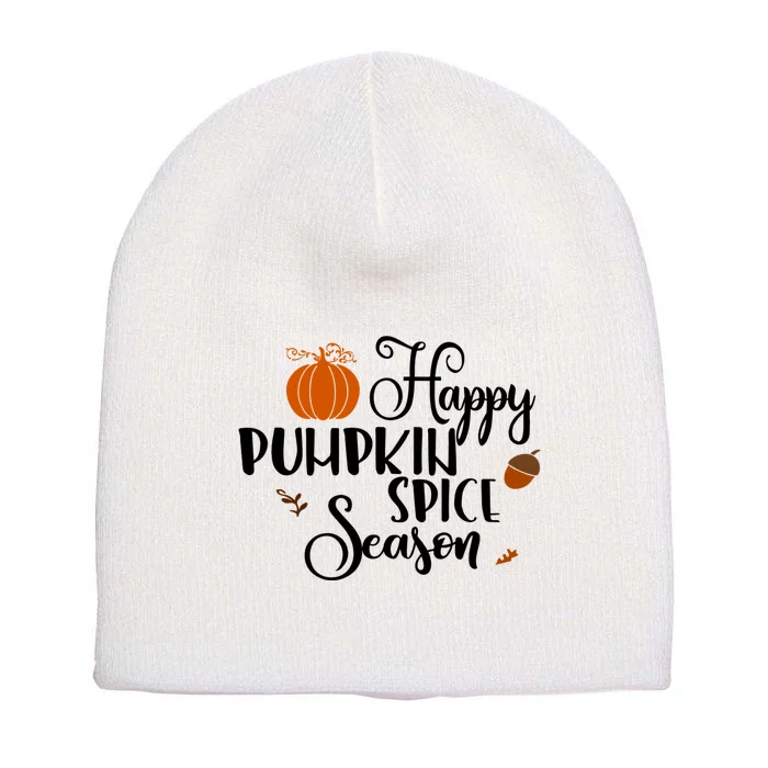 Happy Pumpkin Spice Season Short Acrylic Beanie