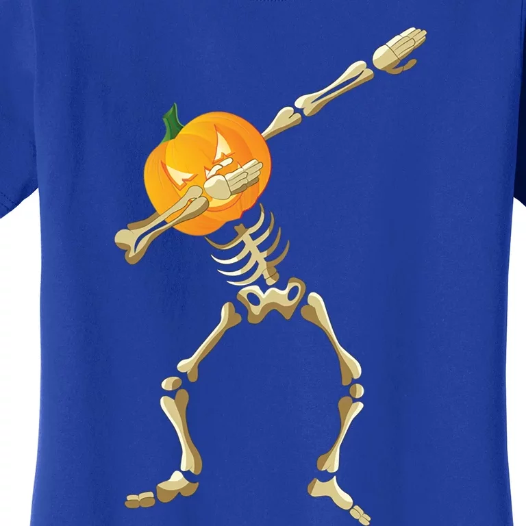 Halloween Pumpkin Skeleton Dabbing Funny Dab Gift Idea Gift Women's T-Shirt