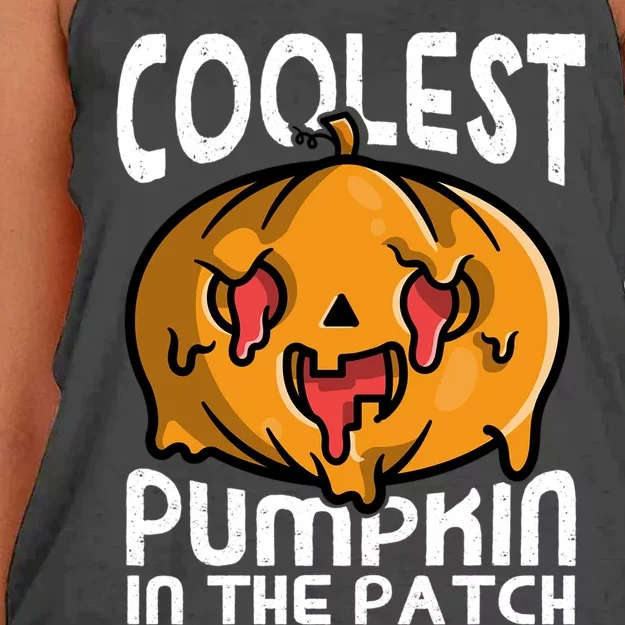 Halloween Pumpkin Sunglasses Coolest Pumpkin In The Patch Cool Gift Women's Knotted Racerback Tank