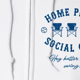 Home Plate Social Club Hey Batter Batter Swing Baseball Full Zip Hoodie