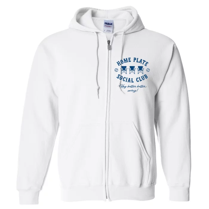 Home Plate Social Club Hey Batter Batter Swing Baseball Full Zip Hoodie