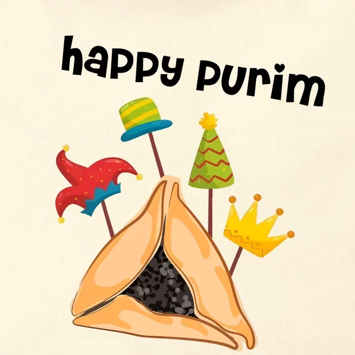 Happy Purim Tu Bishvat Hamantaschen Zip Tote Bag