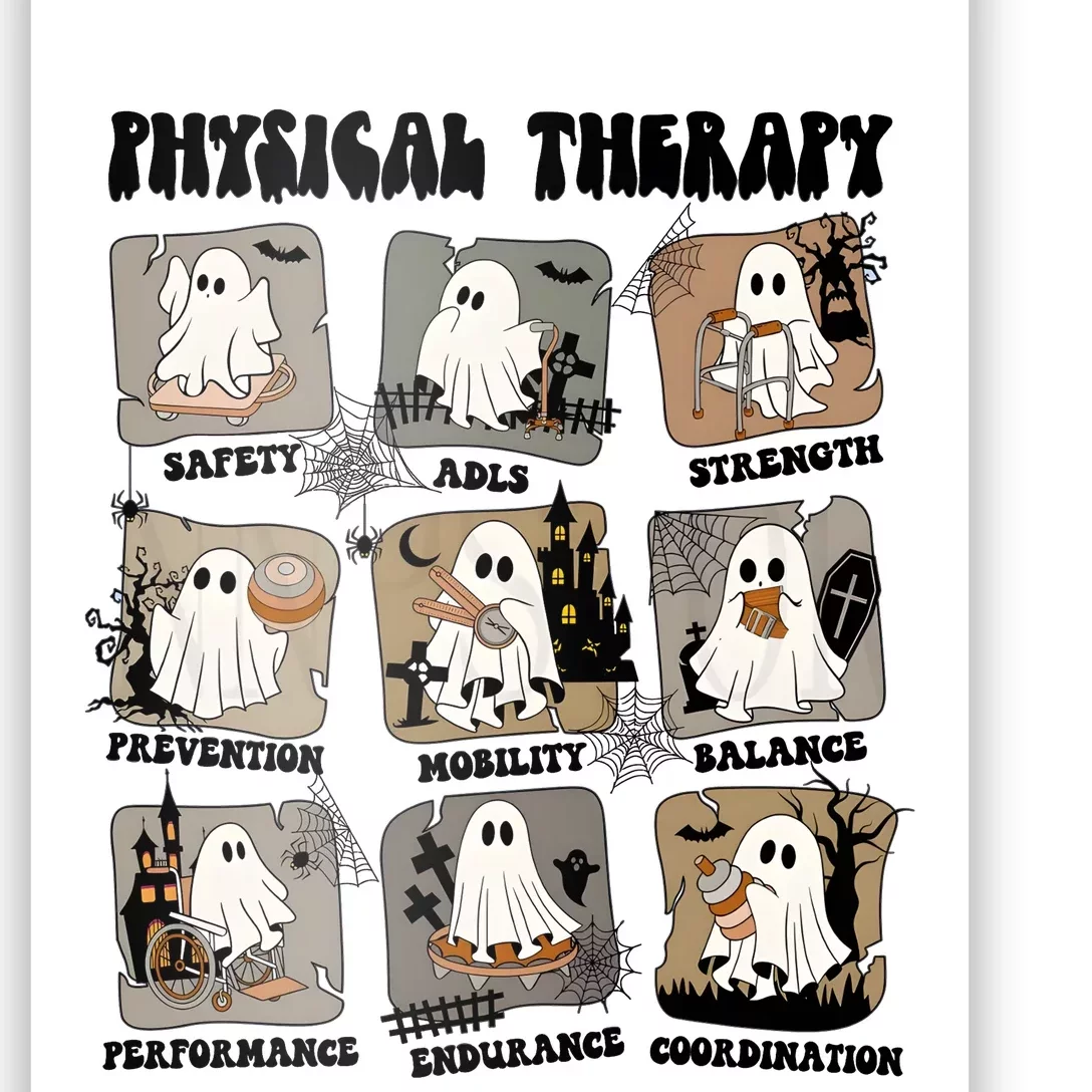 Halloween Physical Therapy Pt Ghosts Poster